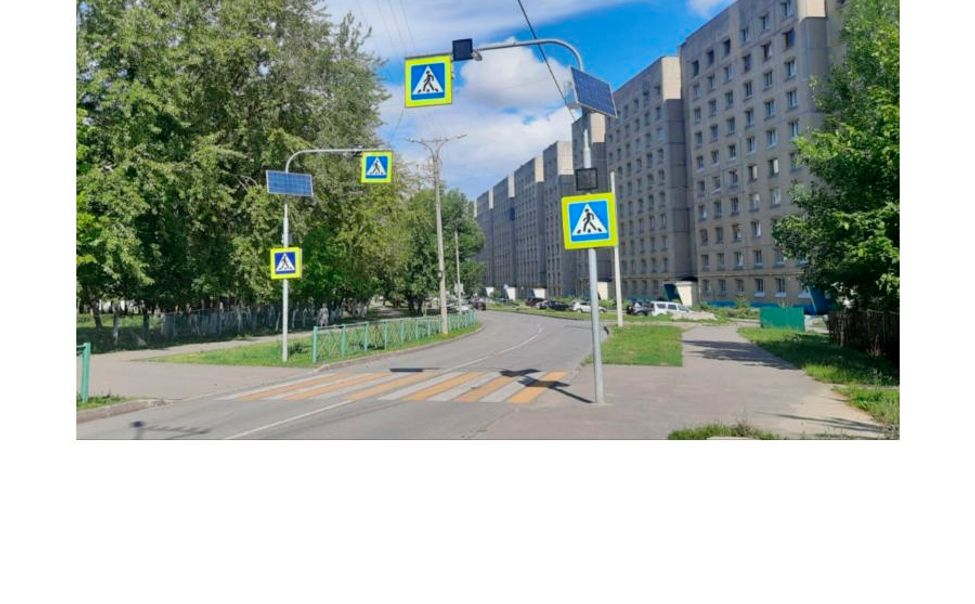 В Чебоксарах установили 3 светофора на солнечных батареях