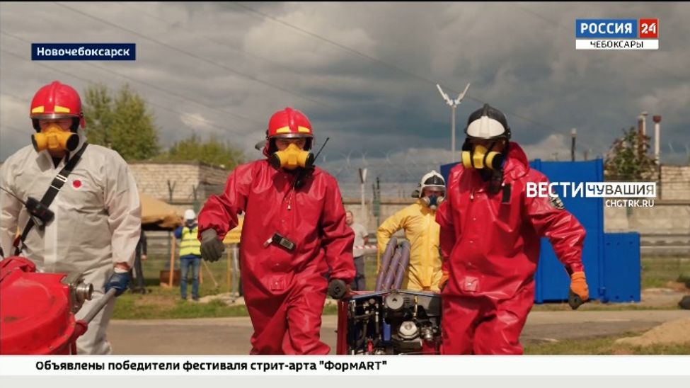 На Чебоксарской ГЭС прошли учения спасателей по ликвидации разлива нефтепродуктов