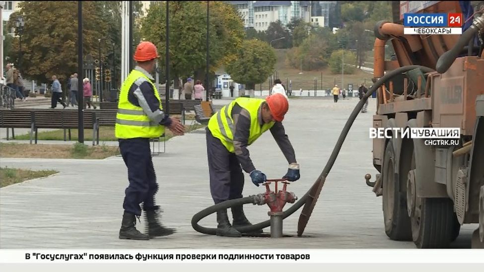 На Красной площади Чебоксар ремонтируют канализацию за 161 млн рублей