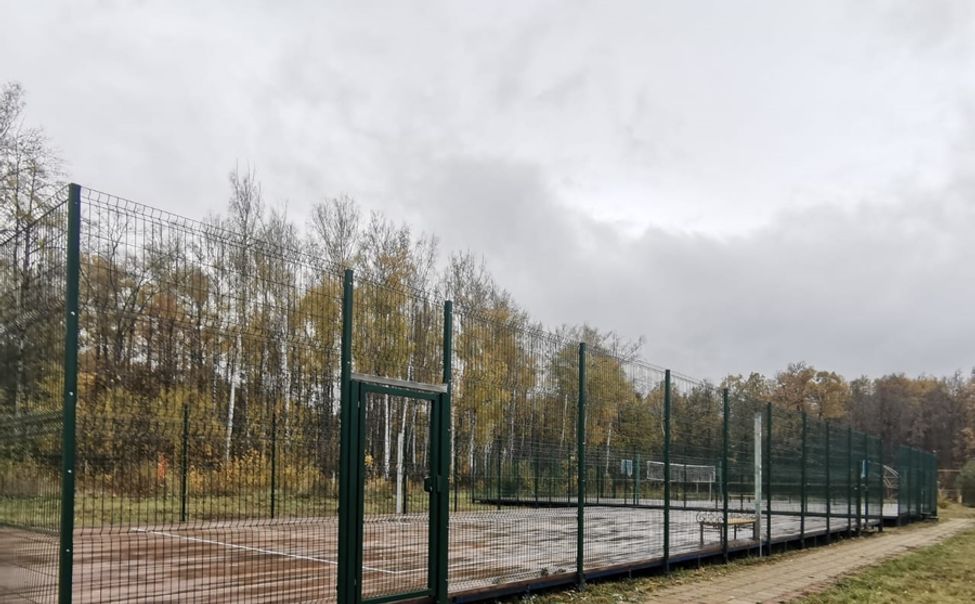 В санатории «Лесная сказка» завершен ремонт уличных волейбольных площадок