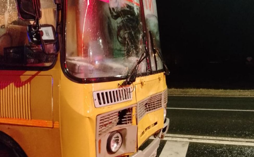 В Комсомольском 3 детей получили ушибы после ДТП со школьным автобусом