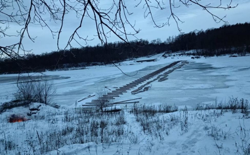 В Шумерле начали строить зимнюю переправу через Суру