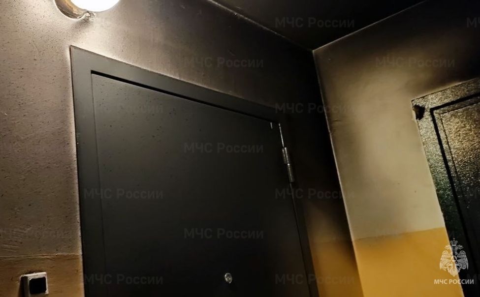 В чебоксарской многоэтажке неизвестные подожгли дверь