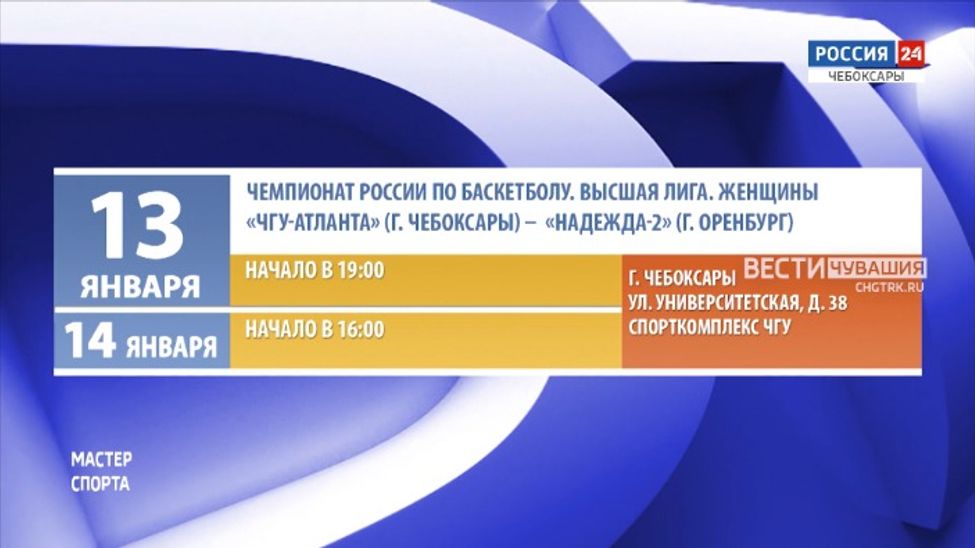 Афиша спортивных мероприятий в Чувашии на 13-14 января