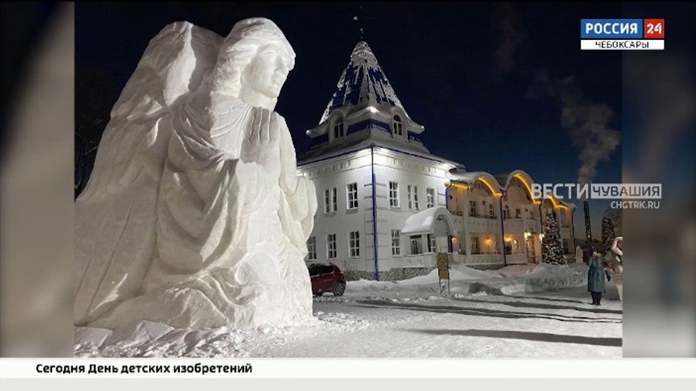 Ледяные скульптуры чувашских мастеров покорили сердца жителей Ульяновской области и Татарстана