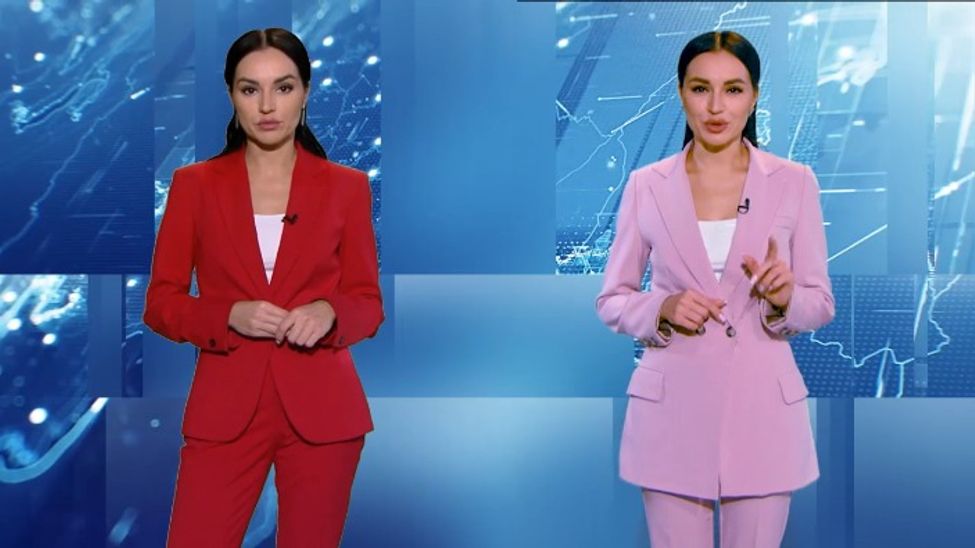 Виртуальная ведущая ГТРК "Чувашия" поздравляет с Днем защитника Отечества на чувашском