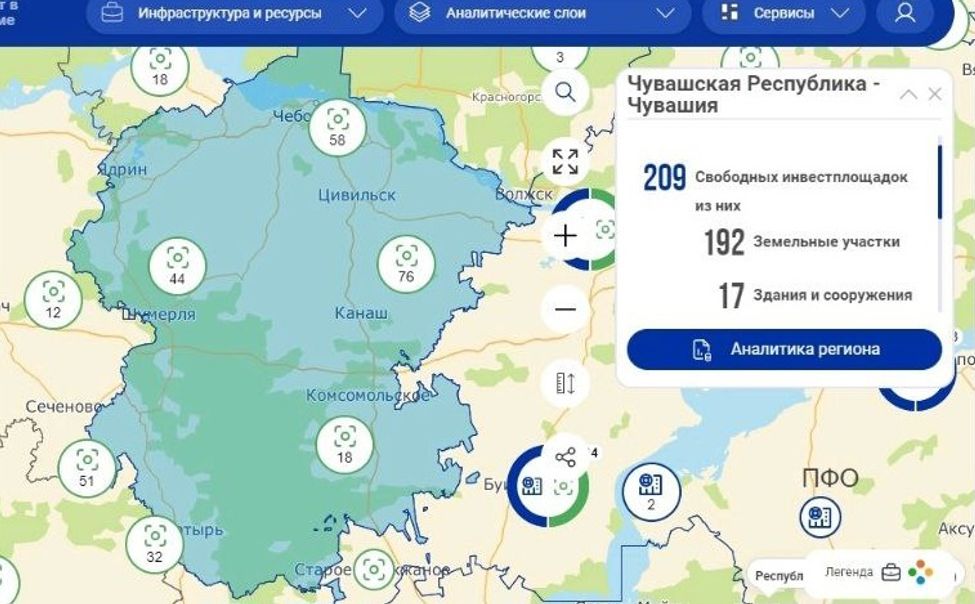 Чувашия интегрирована в инвестиционную карту России