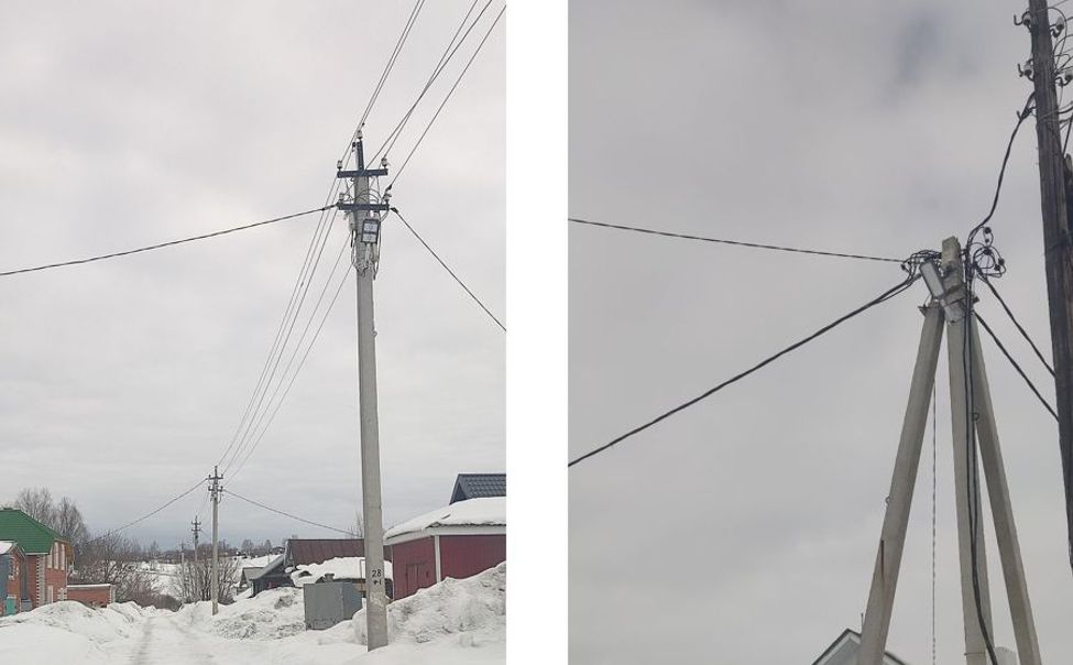 По инициативе жителей в деревне Большое Янгильдино отремонтировали уличное освещение