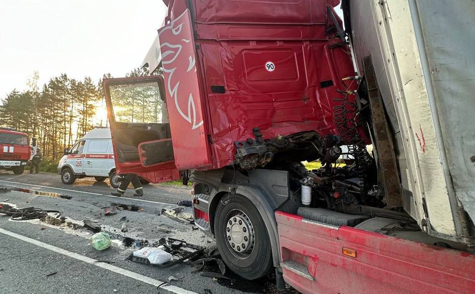 При столкновении двух фур в Ядринском округе погиб 1 человек