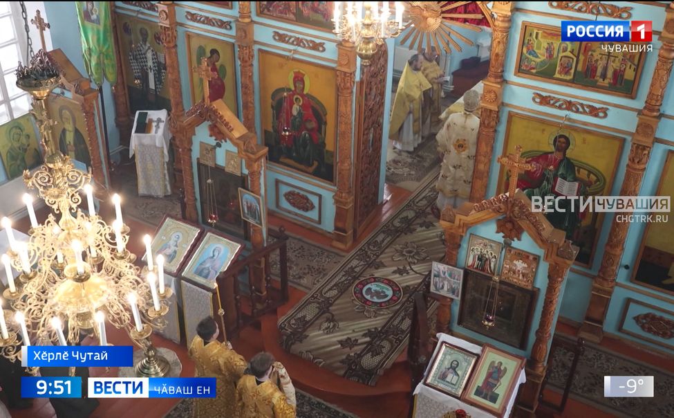 Хӗрлӗ Чутайри чиркӗве тӗпрен ҫӗнетнӗренпе 35 ҫул ҫитрӗ