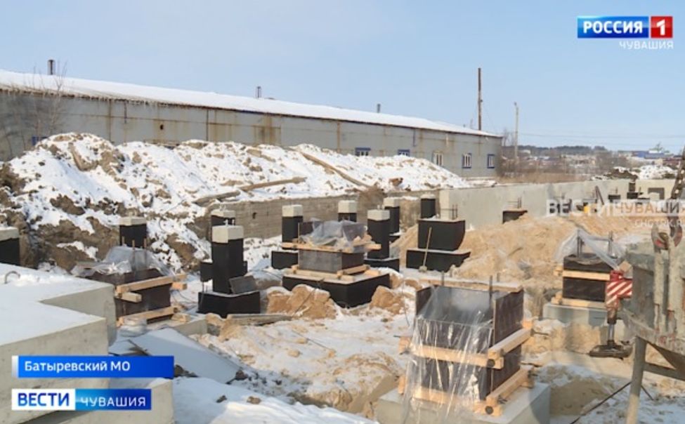 В Батырево полным ходом идет строительство очистных сооружений