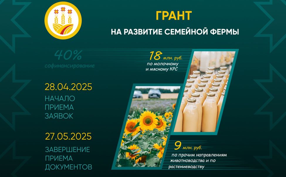В Чувашии стартует прием заявок на гранты для развития семейных ферм