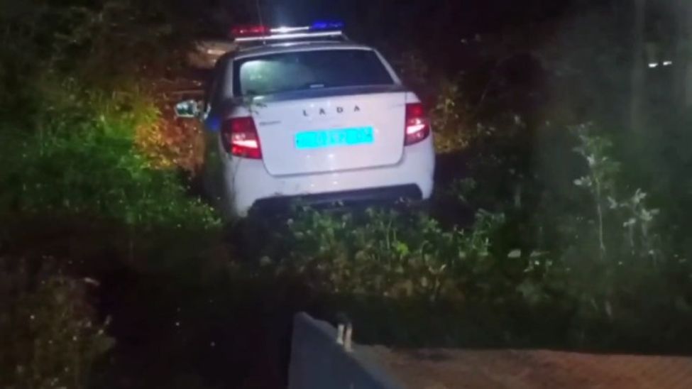 В Чувашии пьяный водитель бросил автомобиль в лесу и попытался убежать от полицейских босиком