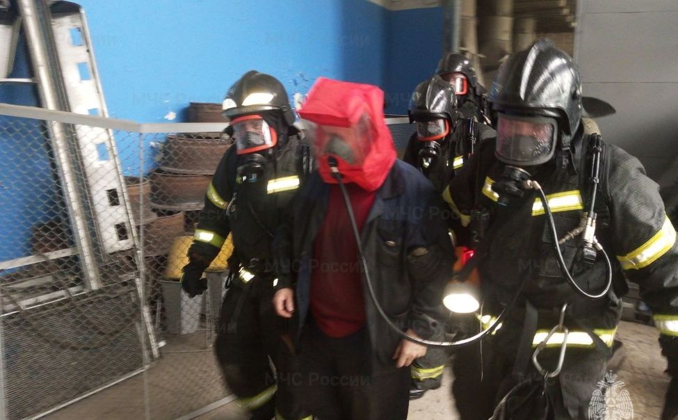 В Чебоксарах на территории троллейбусного депо №2 прошли пожарные учения