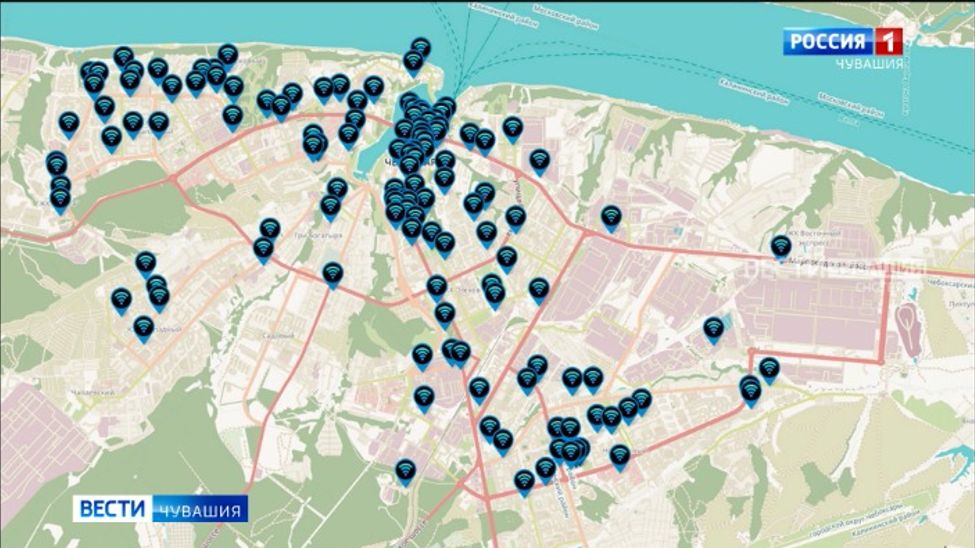 В Чувашии сформирована карта точек бесплатного Wi-Fi