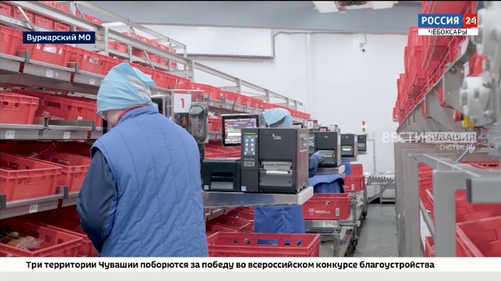 Вурнарский мясокомбинат при господдержке запустил первый роботизированный склад 