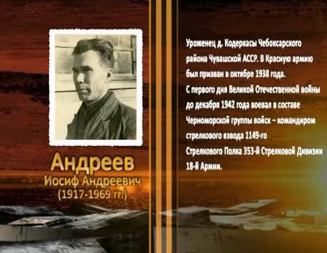  Победа живет в поколениях. Андреев Иосиф Андреевич