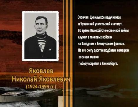 Победа живет в поколениях. Яковлев Николай Яковлевич