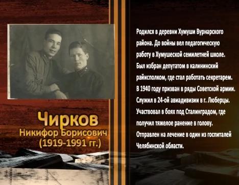 Победа живет в поколениях. Чирков Никифор Борисович