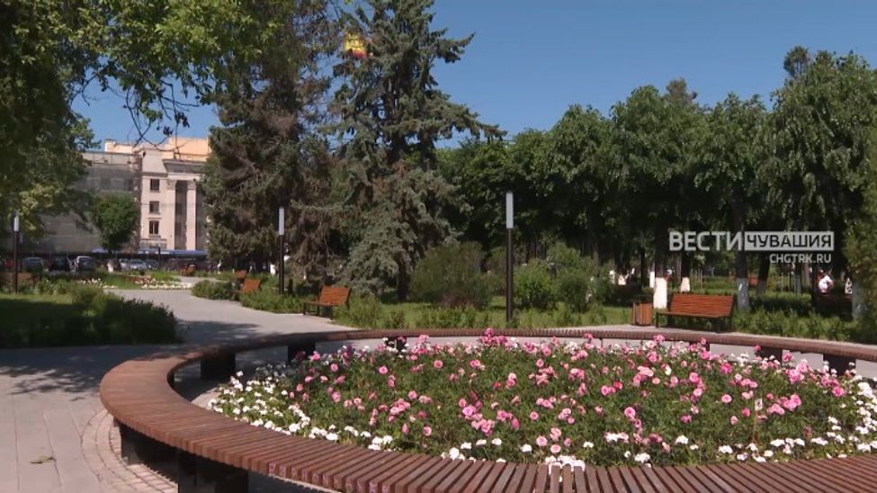 Чебоксары-555. Было - стало. Сквер на площади Республики