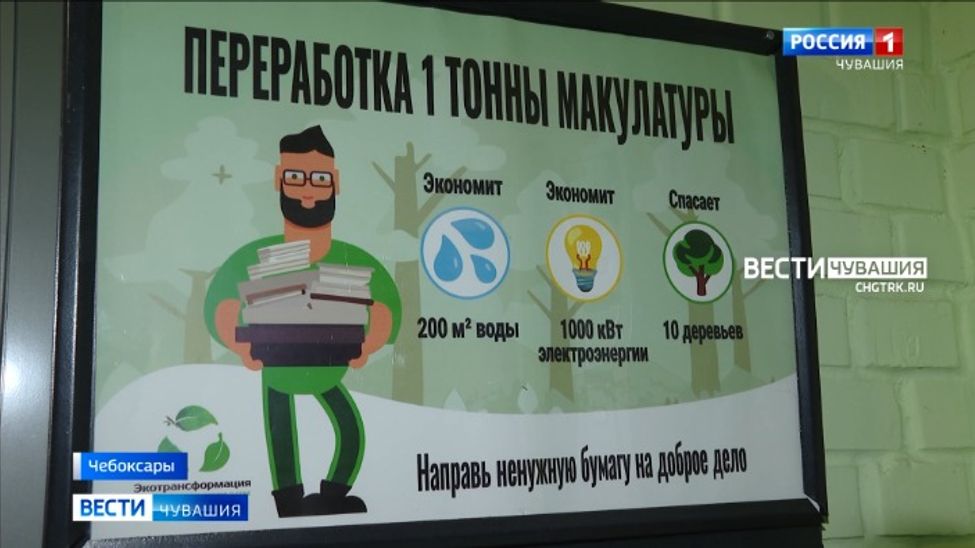 Из Чебоксар ежемесячно вывозят  200 кг макулатуры